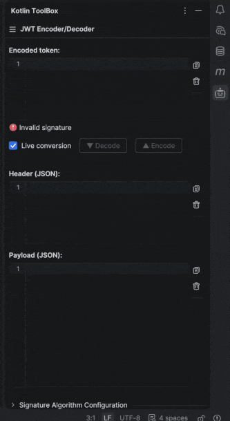 JWT Tool Window